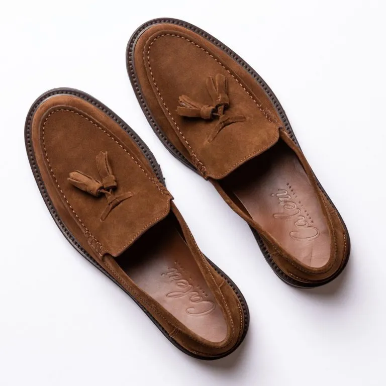 mocassini con nappine linea zefiro caleri shoes caffè