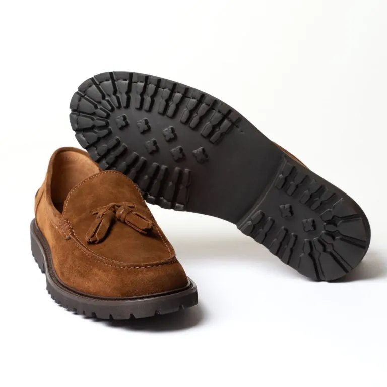 mocassini con nappine linea zefiro caleri shoes caffè