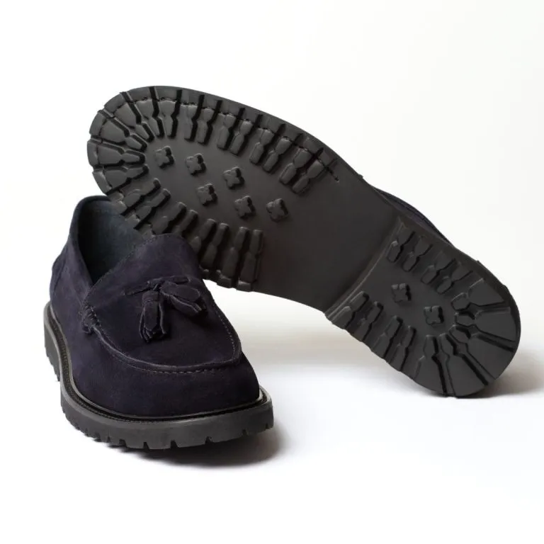 mocassini con nappine linea zefiro caleri shoes notte