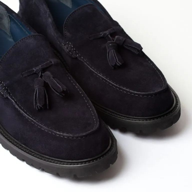 mocassini con nappine linea zefiro caleri shoes notte